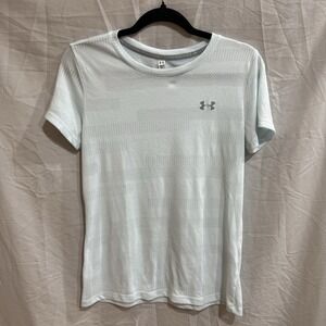 Under Armour Women's Threadborne Tshirt Loose Fit Size S Heat Gear  Pale Blue
